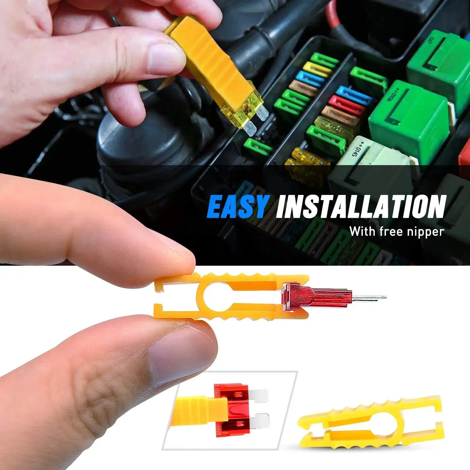 10Pack Inline Fuse Holder With 240Pcs Blade Fuses Set