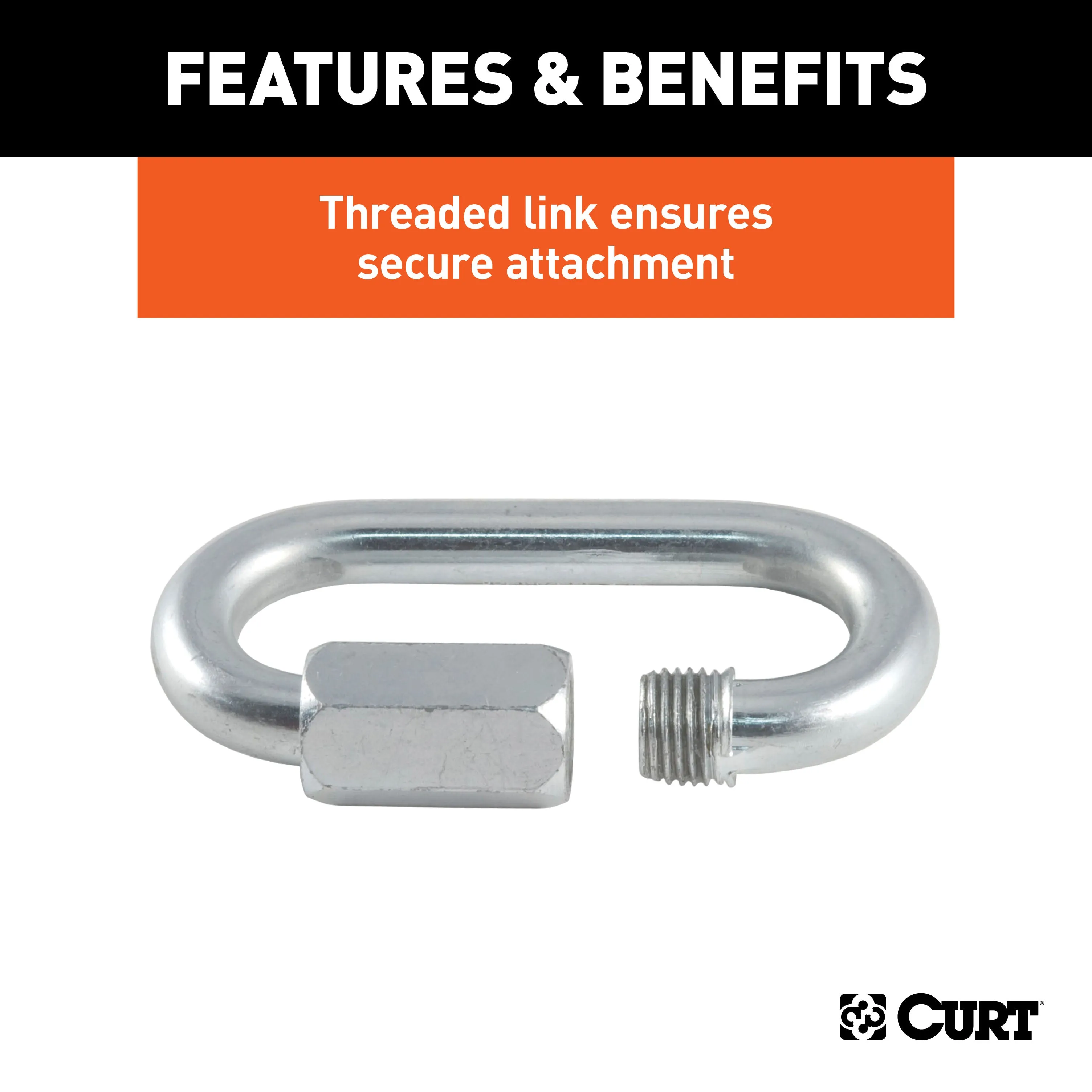 CURT 82932 1/2in. Quick Link (16;500 lbs. Breaking Strength)