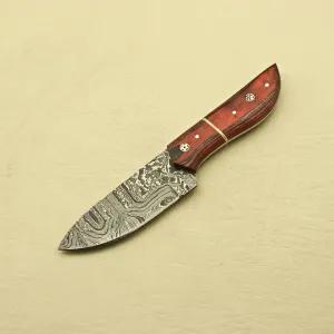 Custom Handmade Damascus Steel Full Tang Hunting Skinner Knife Camping Hunting Hiking Knife Best Gift For Him Best Birthday Gift For DAD