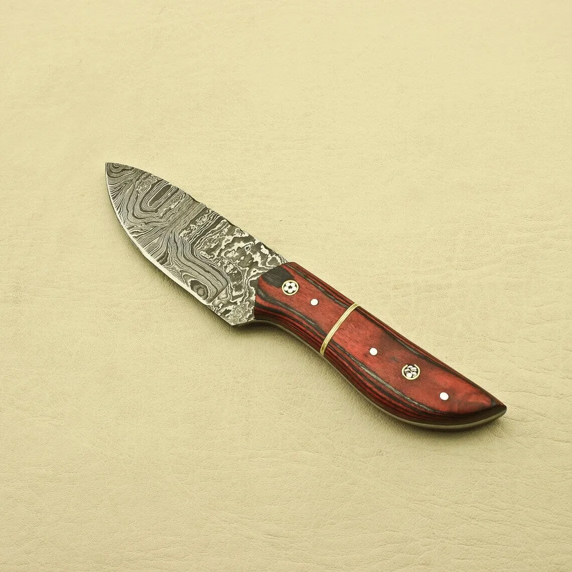 Custom Handmade Damascus Steel Full Tang Hunting Skinner Knife Camping Hunting Hiking Knife Best Gift For Him Best Birthday Gift For DAD