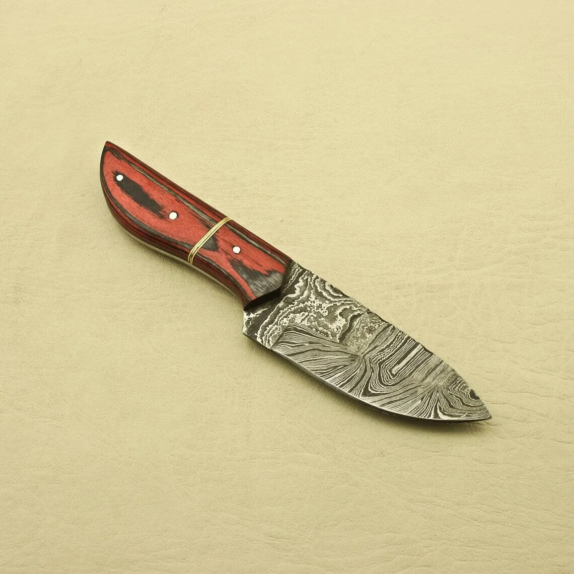 Custom Handmade Damascus Steel Full Tang Hunting Skinner Knife Camping Hunting Hiking Knife Best Gift For Him Best Birthday Gift For DAD