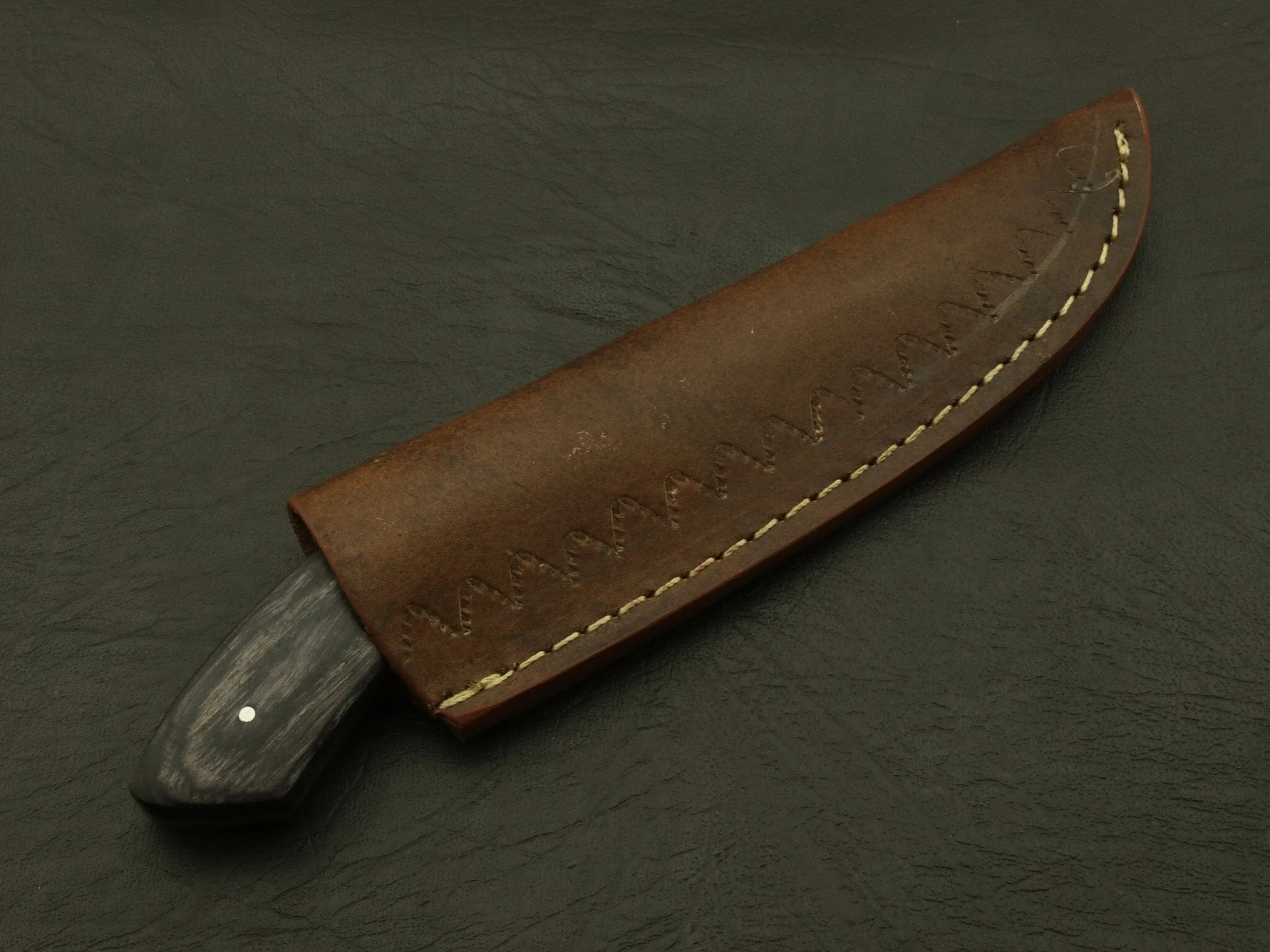 Cutting Edge Custom Handmade Damascus Steel 8" Hunting/skinning Knife/paka/rose/wood/sheath
