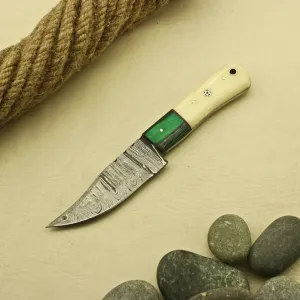 Exquisite Handmade Damascus Steel Skinner Knife: The Ultimate Gift of Elegance Best Gift For Him , Hunting Camping knife Best For Dad /USA