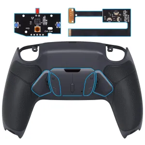 eXtremeRate Dark Gray Rubberized Grip Programable RISE4 Remap Kit for PS5 Controller BDM-010 & BDM-020, Upgrade Board & Redesigned Classic Gray Back Shell & 4 Back Buttons for PS5 Controller