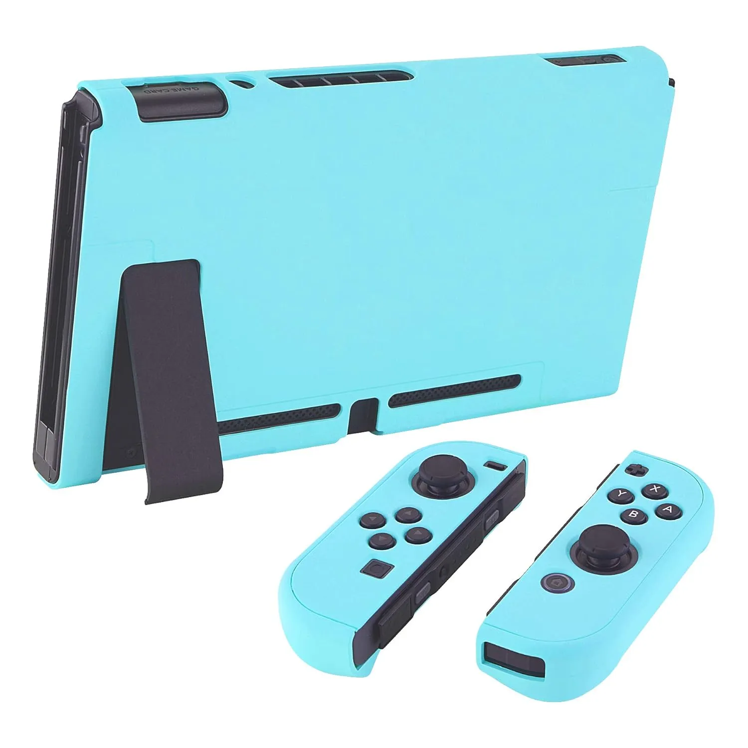 eXtremeRate PlayVital Cover for Nintendo Switch, Protective Case Protector for Switch - Shock-Absorbent Anti-Scratch Dockable Easy to Install Durable Hard Shell Game Accessories, Heaven Blue