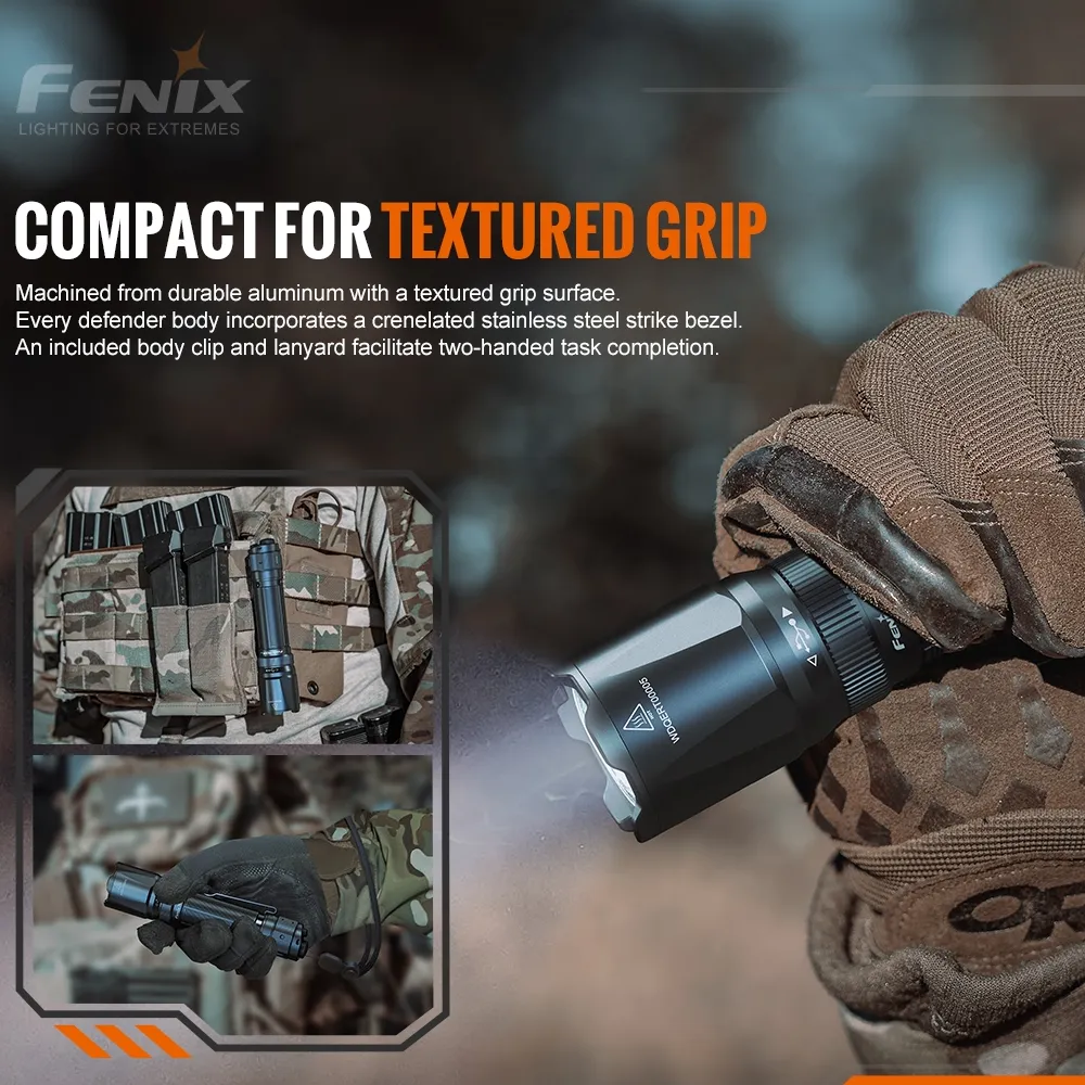 Fenix TK20R V2.0 Rechargeable LED Flashlight - Black
