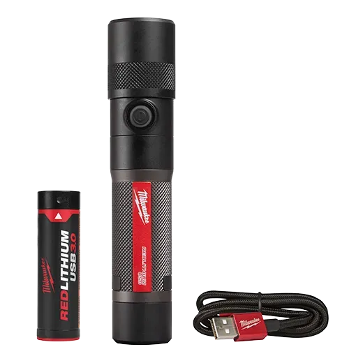 Flashlight - Milwaukee REDLITHIUM™ USB 1100L Twist Focus Flashlight, 2161-21