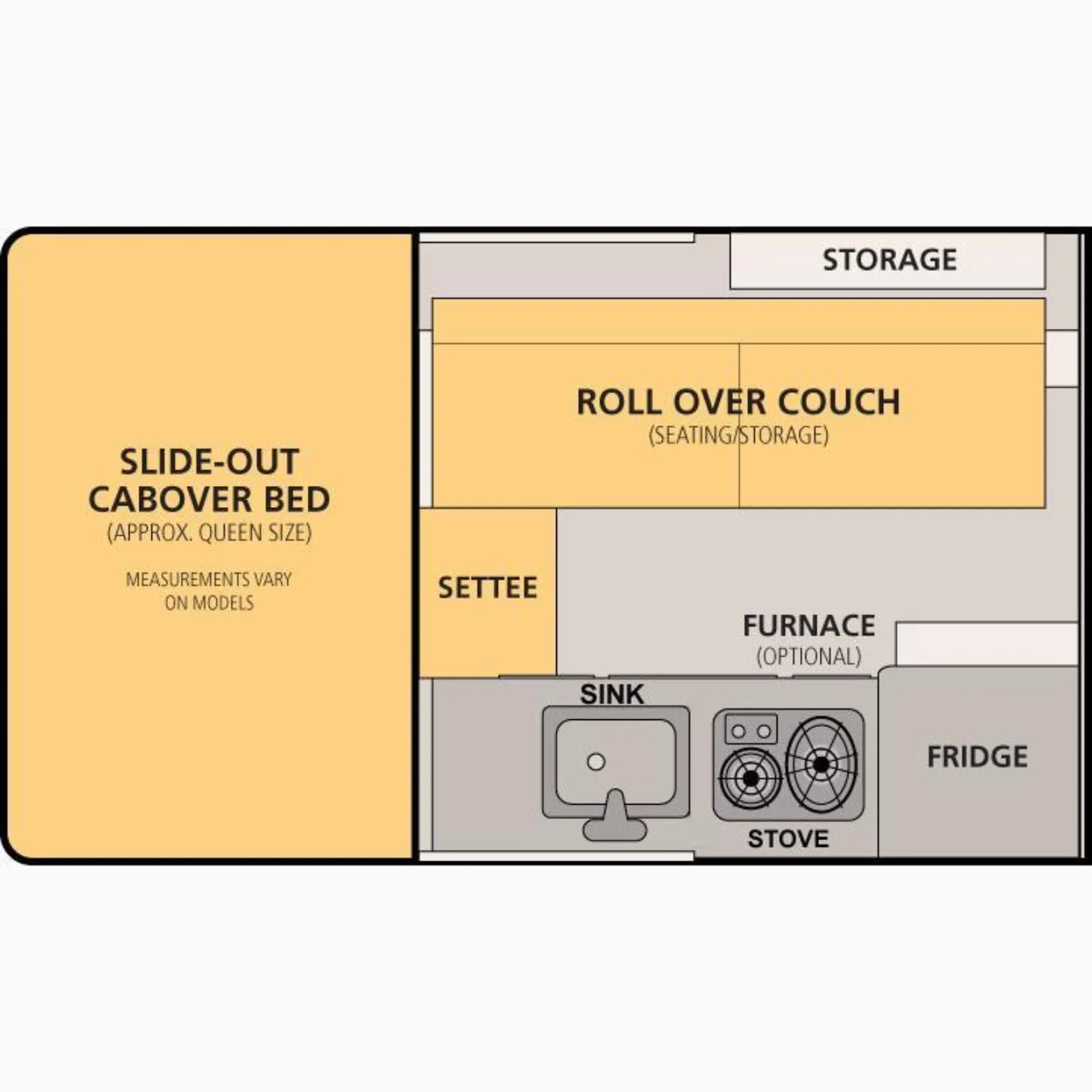 Fleet Slide In Model (For Midsize 6' Truck Bed)