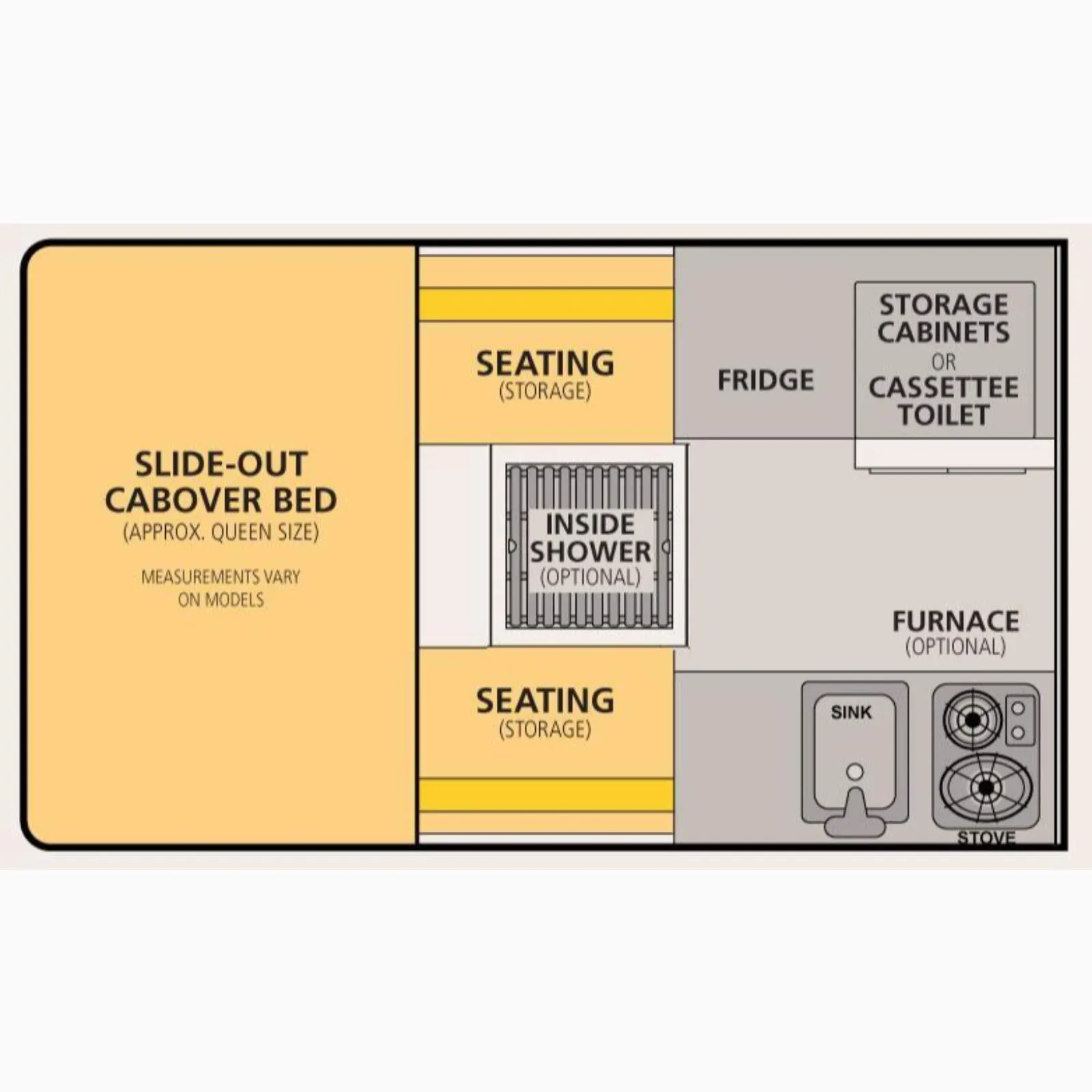 Fleet Slide In Model (For Midsize 6' Truck Bed)