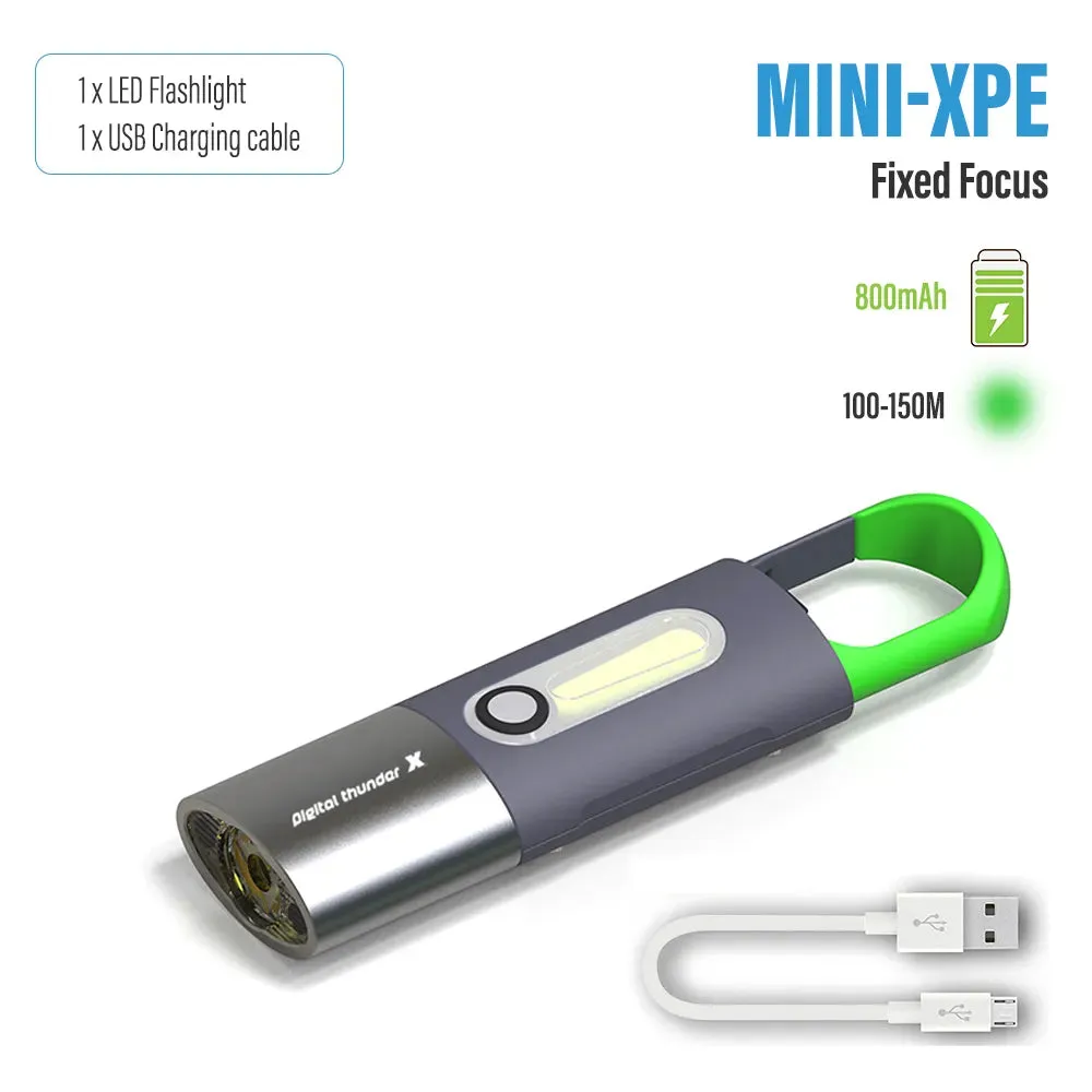 High Power LED Flashlight Camping Torch with 30W-LED and Side Light Telescopic Zoom Waterproof Lamp with Lampshade