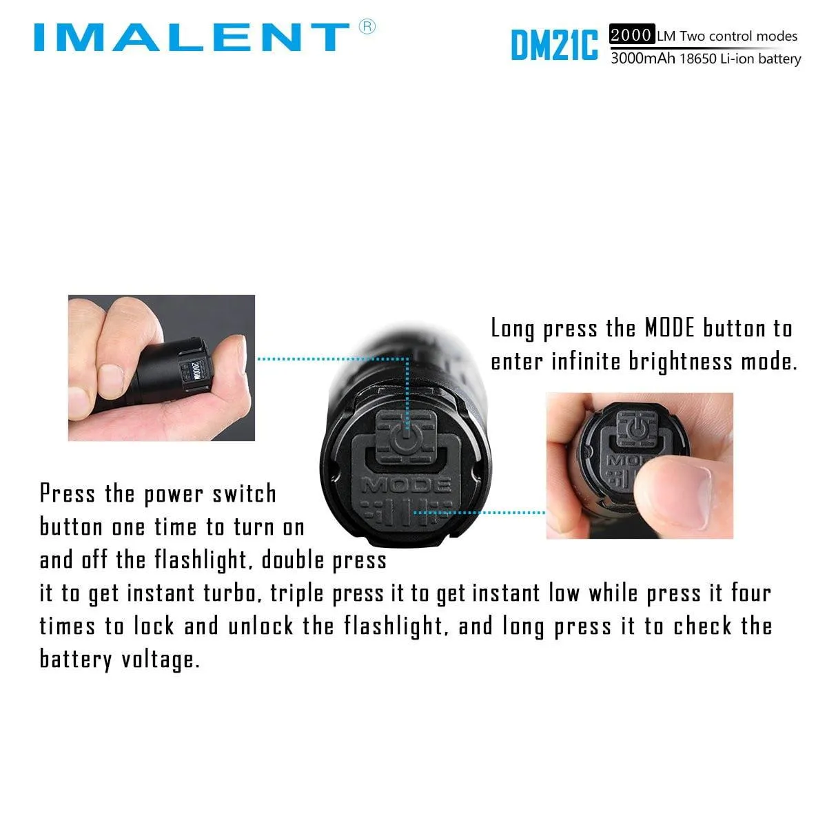 IMALENT DM21C tactical flashlight