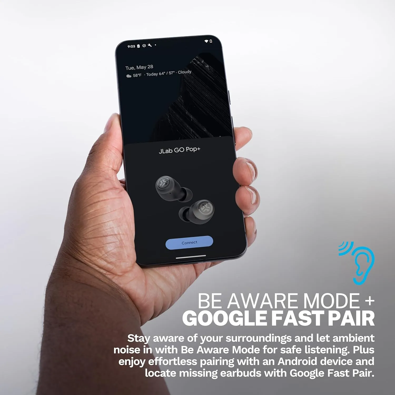 JLab Go Air Tones  True Wireless Earbuds Designed with Auto On and Connect, Touch Controls, 32  Hours Bluetooth Playtime, EQ3 Sound, and Dual Connect, Natural Earthtone Color (474 C)