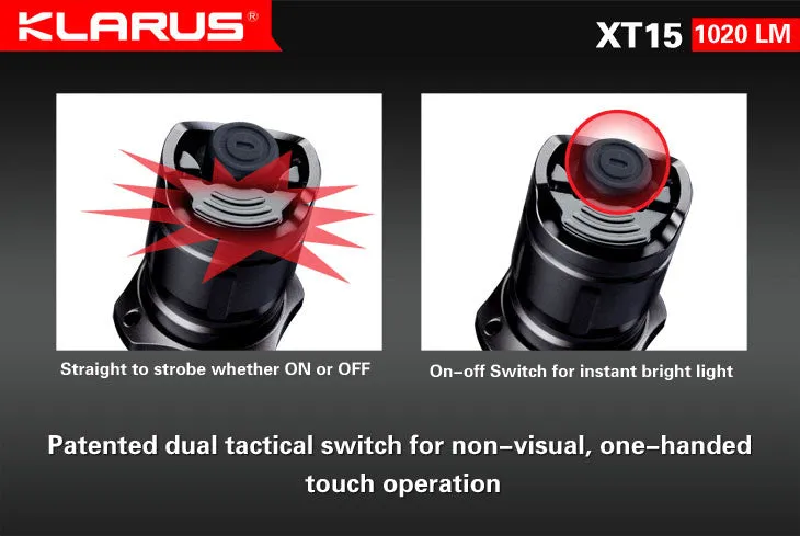 Klarus XT15 Falcon Rechargeable Flashlight