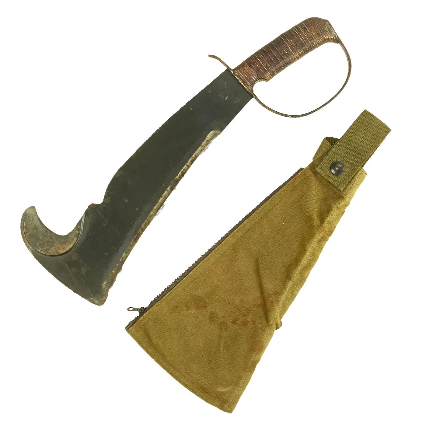 Original U.S. Post WWII Woodman's Pal Survival Axe by Victor Tool with Belt Carrier