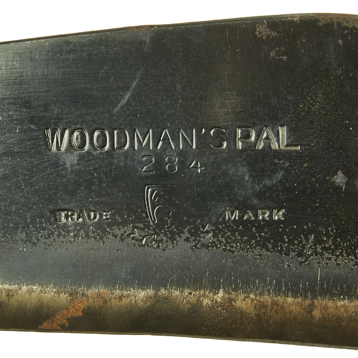 Original U.S. Post WWII Woodman's Pal Survival Axe by Victor Tool with Belt Carrier