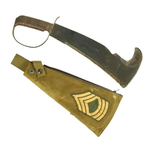 Original U.S. Post WWII Woodman's Pal Survival Axe by Victor Tool with Belt Carrier