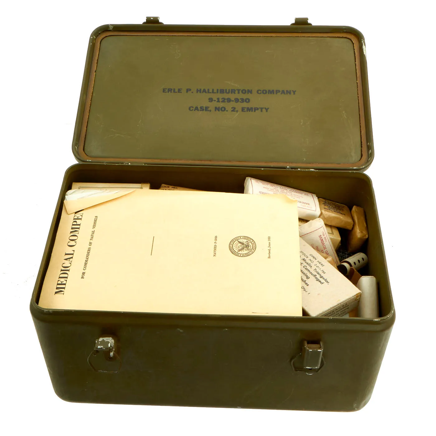 Original U.S. Vietnam War US Navy Lifeboat and Patrol Torpedo Boat First Aid Kit - Complete