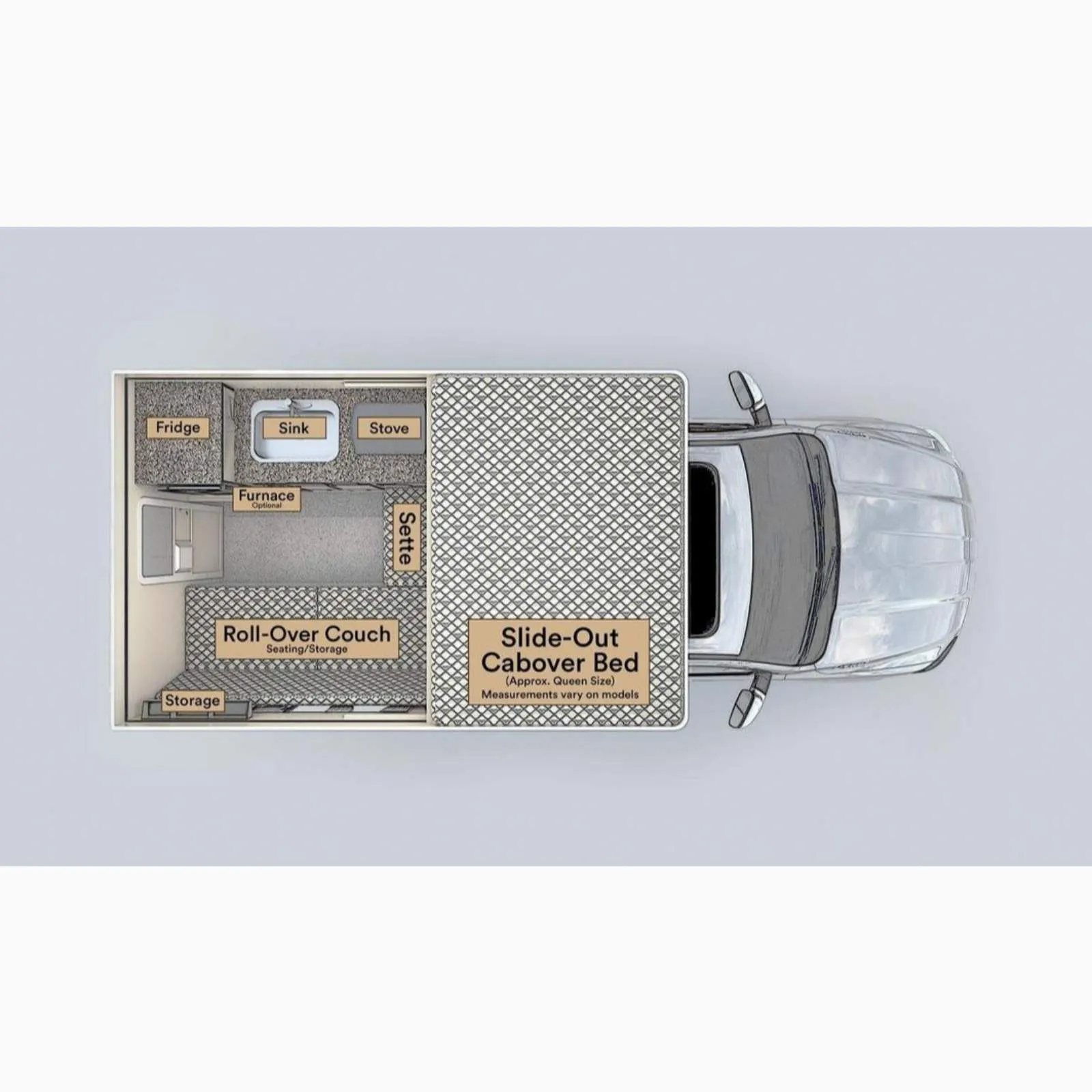 Raven Slide In Model (For Full Size 5.5" - 5.8" Short Bed Trucks)