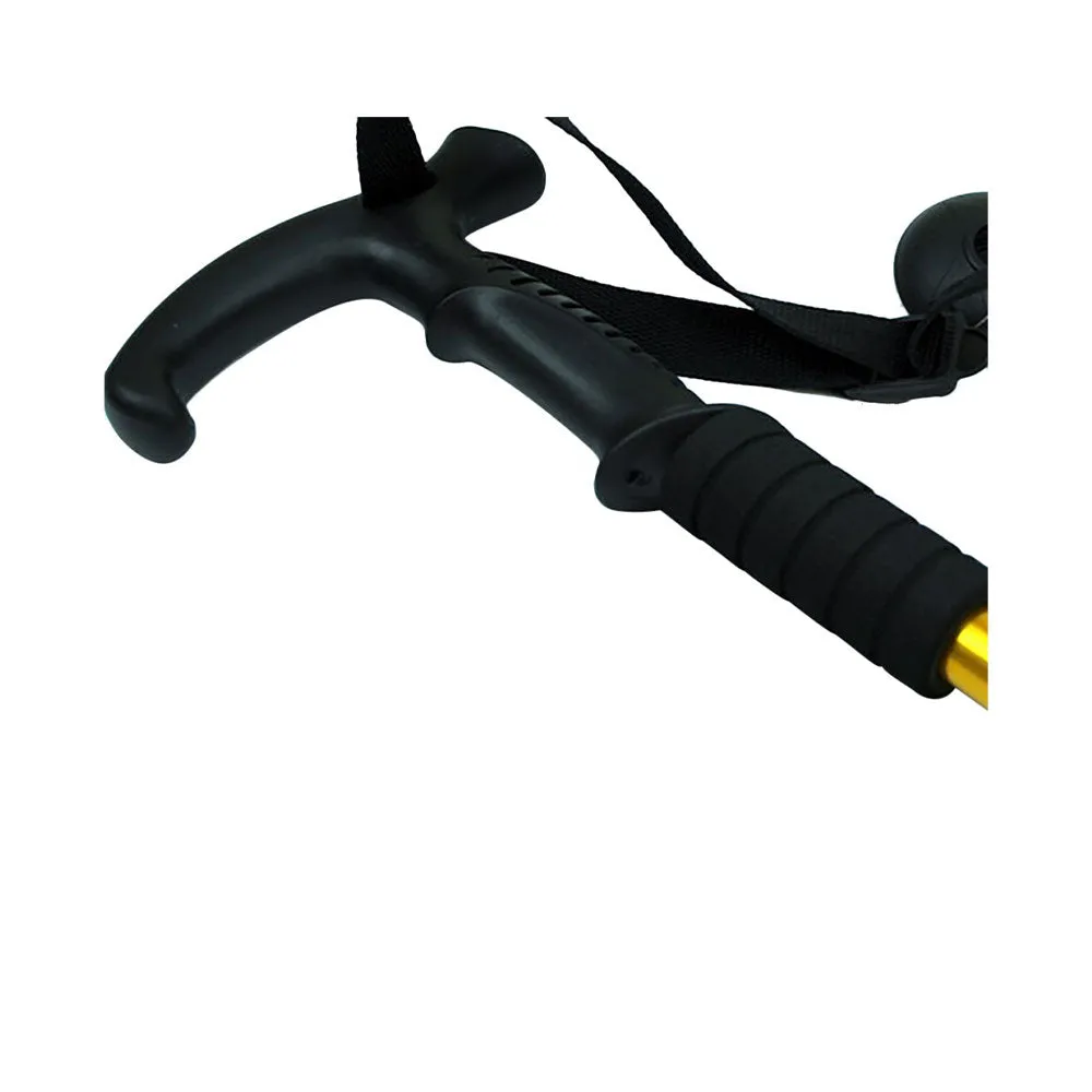 (Set of 2) Aluminum Anti-Shock Hiking Pole Nordic Walking Hiking Poles Pole Adjustable - Black