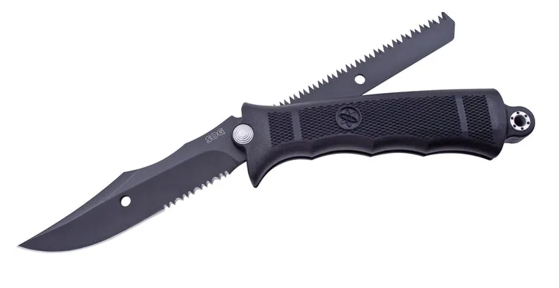 SOG Revolver Seal Fixed Blade & Saw w/ Nylon Sheath - FX21-N