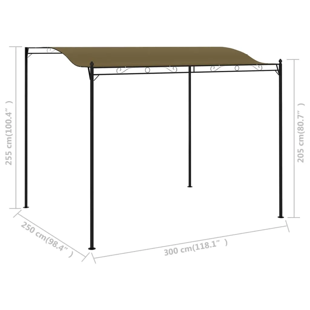 Sunshade Awning 3x2.5 m Taupe 180 g/m²