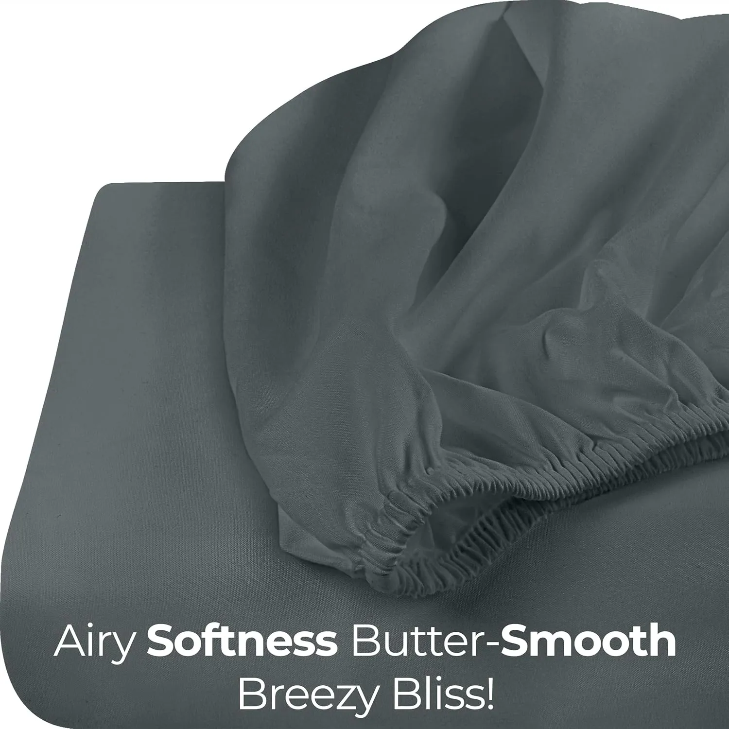 Utopia Bedding Queen Fitted Sheet - Bottom Sheet - Deep Pocket - Soft Microfiber - Shrinkage and Fade Resistant - Easy Care -1 Fitted Sheet Only (Grey)