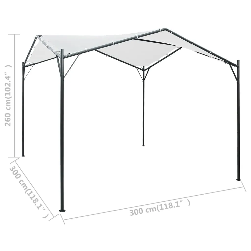 vidaXL Gazebo 3x3x2.6 m White 180 g/m²